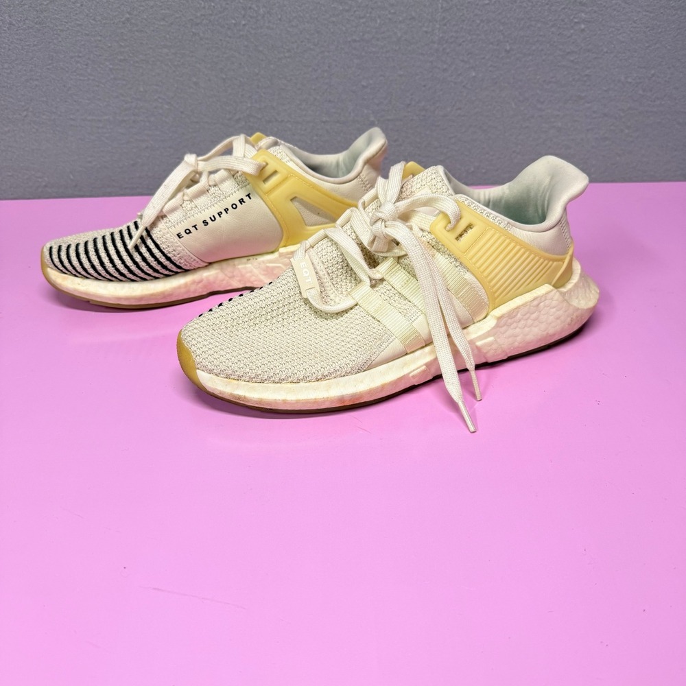 Adidas EQT Support 91/17 Mens Sneakers Cream White‎ Black BZ0586 Size 9